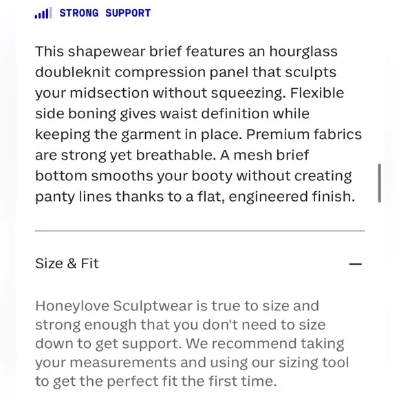 NWT Honeylove Queen Brief Shapewear in Sand - Picture 11 of 13